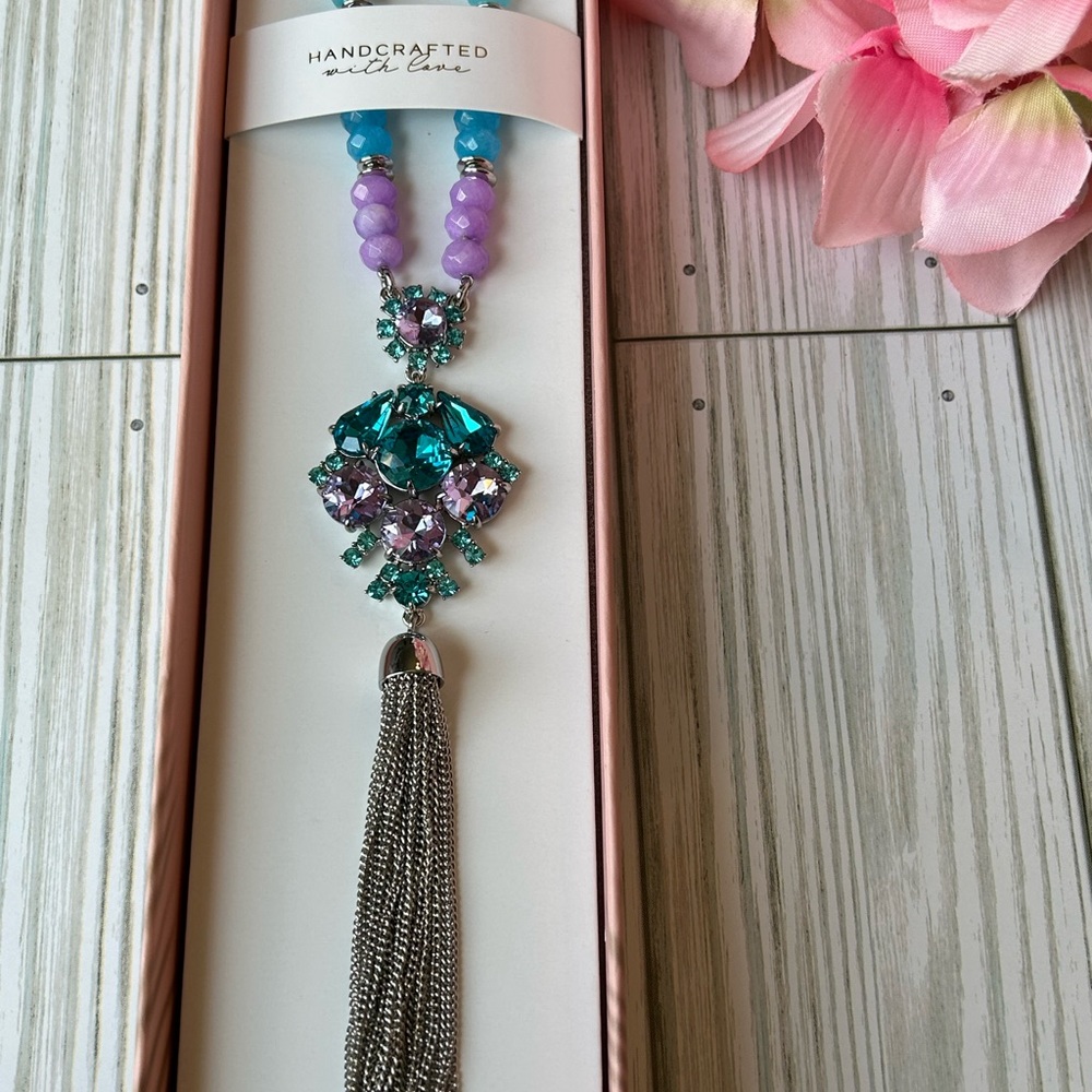 Bomb Party Pendant, RBP6244BL, She's a Retro Diva, Genuine Dyed Jade, Pendants